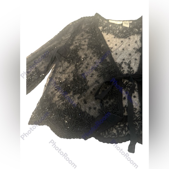 Beaded black cover jacket - Picture 2 of 4